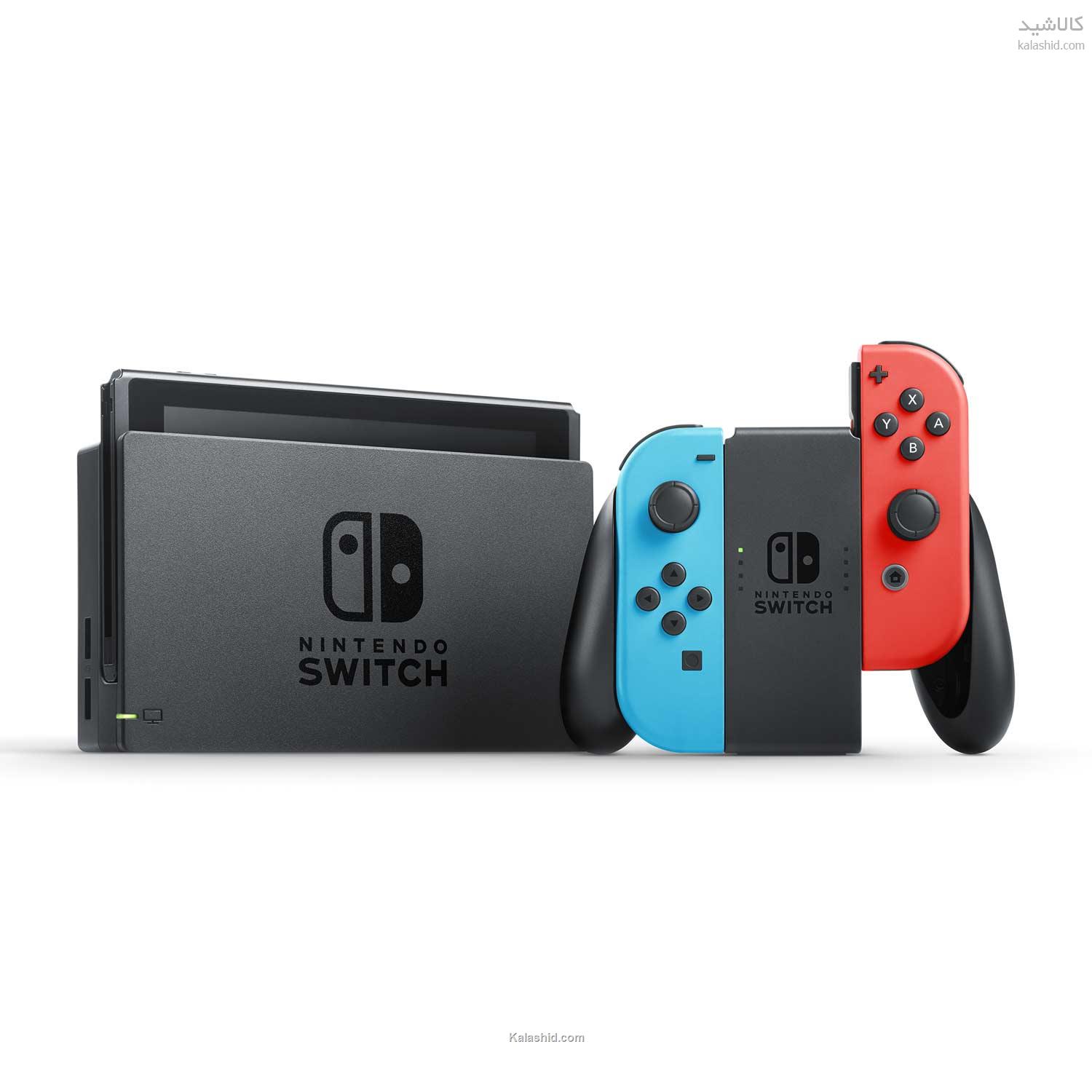 کنسول بازی نینتندو مدل Switch With Neon Blue and Neon Red Joy Con