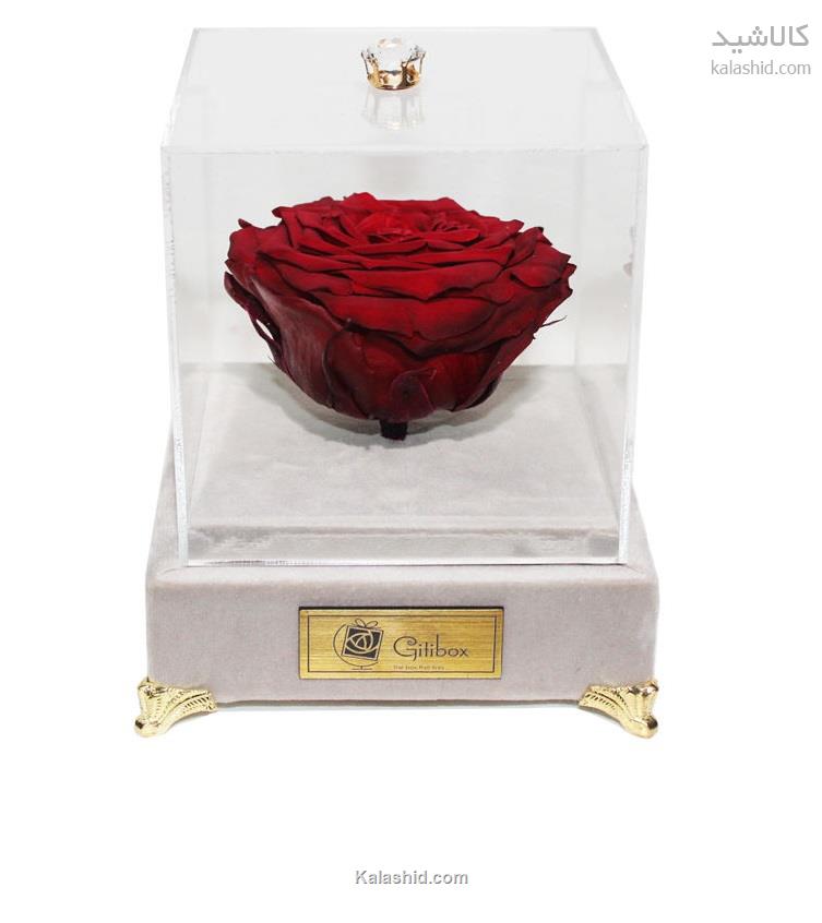 جعبه گل ماندگار بیتا مدل رز ماندگار قرمز لاکچری ملانژ