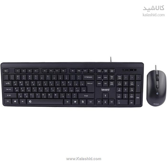 قیمت کیبورد و ماوس با سیم بیاند مدل BEYOND BMK-3456