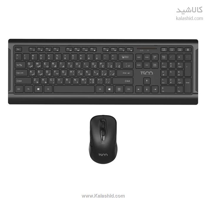 کیبورد و ماوس بی سیم تسکو مدل TKM 7023W با سوییچ ممبران