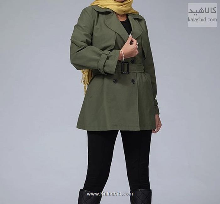 بارانی زنانه مدل ژربا رنگ سبز