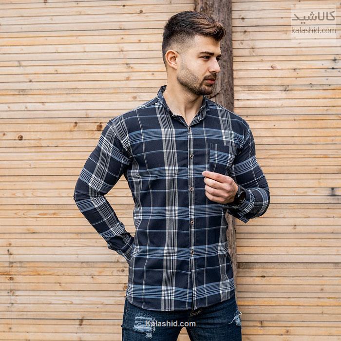 خرید پیراهن راه راه مردانه مدل wigo